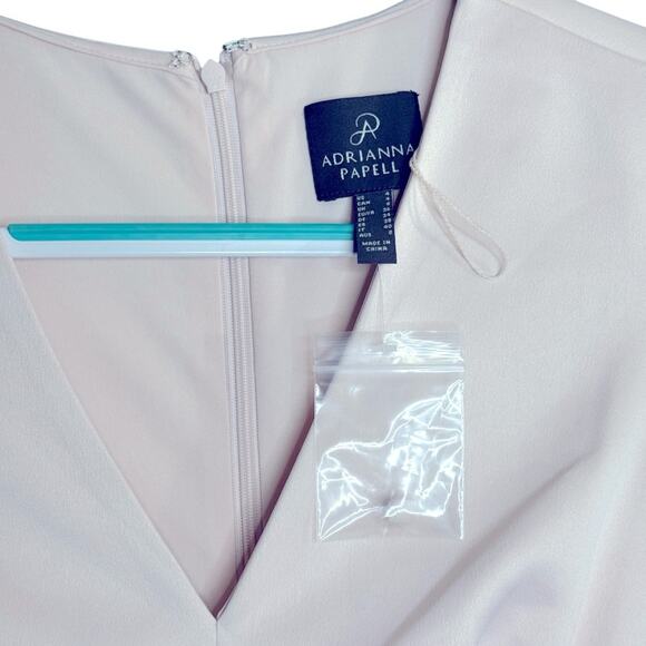 ⭐ 🔥 50% OFF SALE — FINAL PRICE Adrianna Papell Pink Satin Dress Formal Sz 4 NWT - Picture 6 of 15